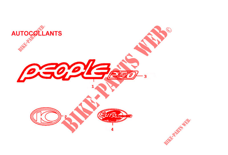 STICKERS for Kymco PEOPLE 250 4T EURO II